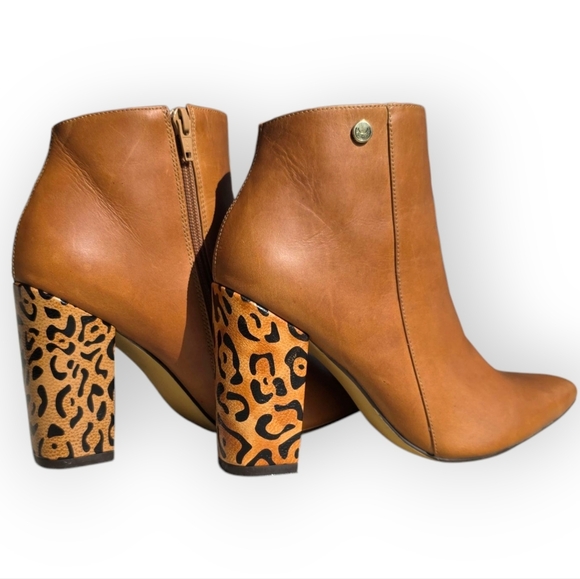 Stivali New York Ankle Boot, Leopard Block Heel, Size EU 40 / US 9-9.5 - Picture 2 of 16